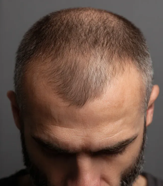 Male pattern baldness and thinning hair crown - Hair loss clinic UK